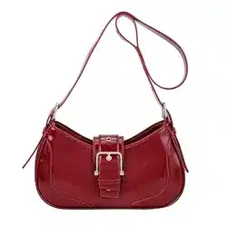 Elegant Buckle Accent Shoulder Sling Bag