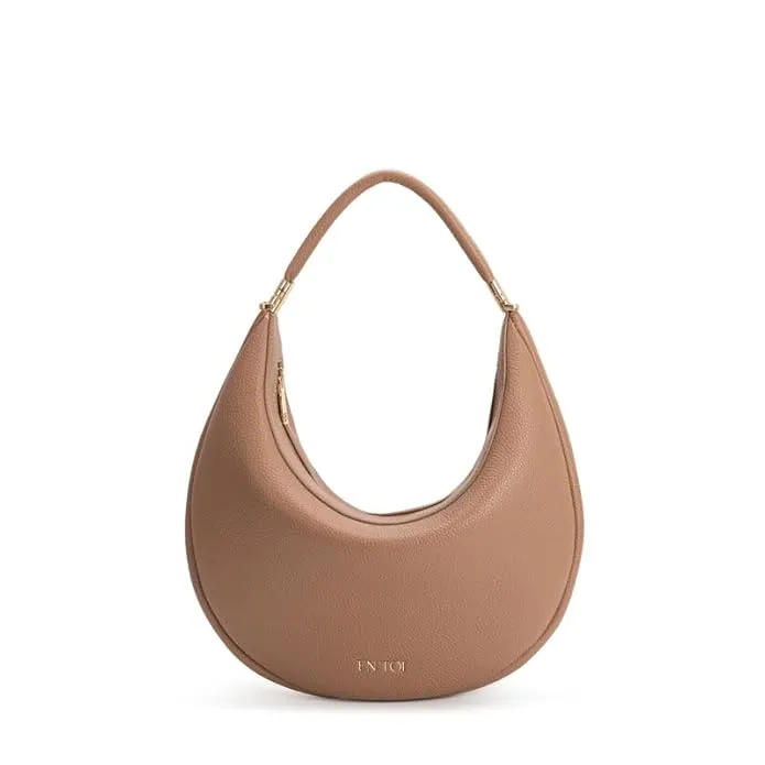 Half Moon Faux Leather Hobo Shoulder Bag for Women Soft Crescent Sling Purse with Top Handle & Adjustable Strap Minimalist Handbag for Daily Use,Outings