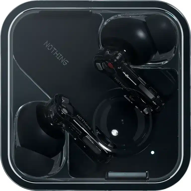 Premium Wireless Noise-Cancelling Earbuds with Transparent Charging Case
