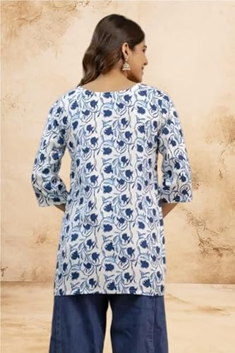 Women's Short Kurti in TopsTunic Rayon Cotton Blend | Ladies Ethnic Tunic