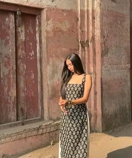 Womens Sleeveless Printed Kurti Lightweight Ethnic Tunic for Summer Stylish Straight Fit Kurta for Office & Daily Comfortable Casual Indian Wear