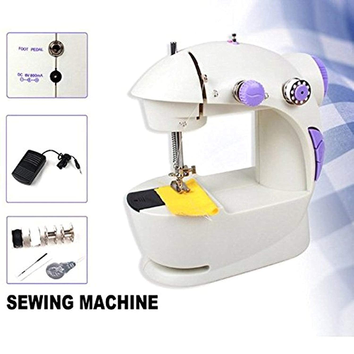 Portable Sewing Double Speed Mini Sewing Machine Electric Sewing Machine  ( Built-in Stitches 45)